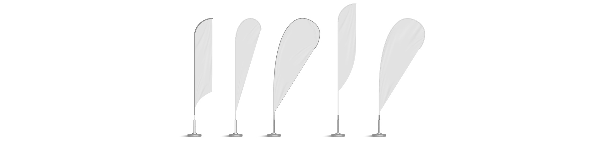 Feather and Teardrop Flags