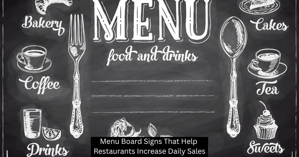 Menu Board Signs That Help Restaurants Increase Daily Sales